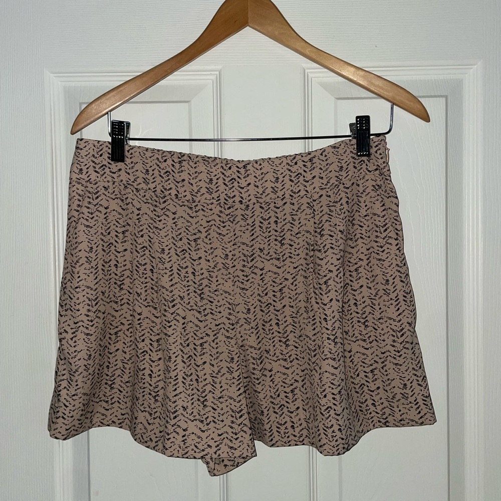 LOFT Women's Printed A-Line Skirt - Tan Pattern